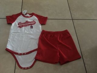 St.  Louis Cardinals 18 Months 2 Piece Red/white Outfit