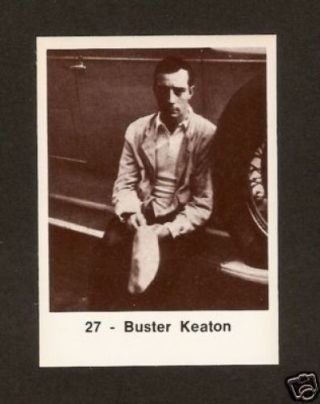 Buster Keaton Vintage Italy Sticker Card Look