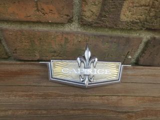 Vintage Oem Chevrolet Caprice Metal Exterior Emblem Hood ? Badge
