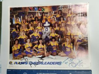 Los Angeles Rams Nfl Football 12 " X 9.  5 " Cheerleaders Photo Poster Card 1990 