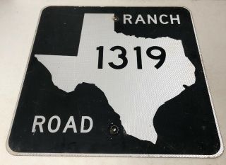 Authentic Retired Texas Ranch Road 1319 Highway Sign String Prairie Bastrop Cty