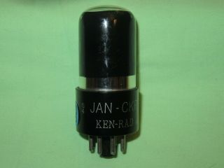 Ken - Rad Jan Ckr 6sn7gt Vt - 231 Black Glass Date Code S4 Tube Tv7