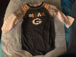 Nfl Team Apparel Green Bay Packers Baby One Piece Size 18 Months Long Sleeve