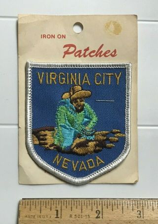 Nip Virginia City Nevada Nv Gold Miner Mining Panning Embroidered Patch Badge