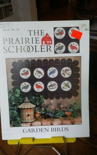 Vtg The Prairie Schooler Book 56 Cross Stitch Chart Garden Birds