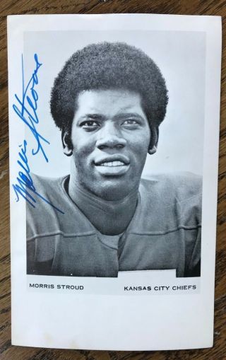 Morris Stroud,  Signed / Autographed 4 - 1/2 " X 7 ",  Kansas City Chiefs,  Football