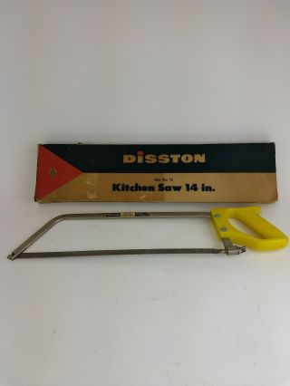 Vintage Disston Frosty Frozen Food Saw Yellow Handle 16 Old Stock W/ Box.