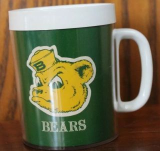Ncaa Baylor Bears Vintage Retro Plastic Coffee Cup Mug Thermoserve Usa