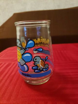 Vintage 1999 Welch ' s Jelly Jar Nintendo Pokemon 07 Squirtle Juice Glass 3