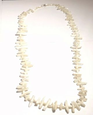 Fine High End VTG Estate Mother Of Pearl Shell Necklace Navajo Lariat Long 3