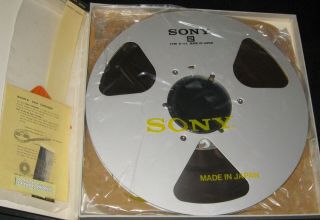 Sony Slh - 11 - 740b 10.  5 " Full Reel Of Tape On 1/4 " Nab Hub Metal Reel Ex