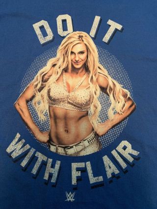 Charlotte Do It With Flair Wwe Blue Shirt Men 