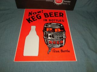 Vintage 1953 Pop ' s Beer SWITZER DAY GLO CONVENTION EXHIBIT Bar Sign Breweriana 2