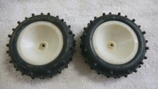 Vintage Associated Front 4wd Rims & Hot Laps Tf - 5 1/10 Scale Offroad Tires Mip