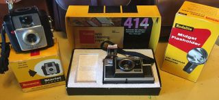 Vintage Kodak Cameras And Accessories,  1 Brownie Starlet; 1 Instamatic 2