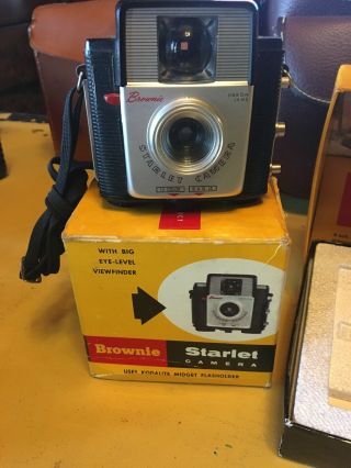 Vintage Kodak Cameras And Accessories,  1 Brownie Starlet; 1 Instamatic 3