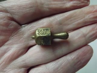 Vintage Ww1 Trench Gambling Device Brass Put N Take Home Front Sweetheart