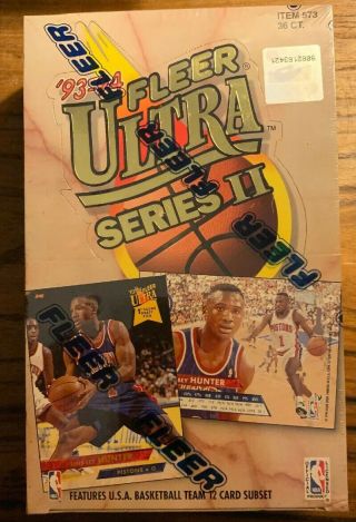 Entire Box 1993 - 94 Fleer Ultra Nba Basketball Series 2 Factory 36 Packs