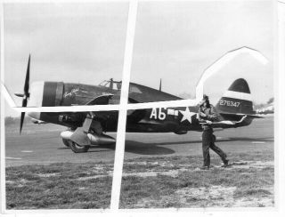 1944 Fox Photo - Usaaf P - 47 Thunderbolt 276347 A6 - Y Jenny Rebel 389fs 366fg