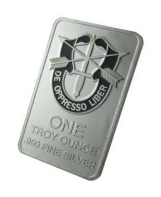 U.  S.  United States Army | Special Forces | Military 1 oz Silver Plated Bar 2