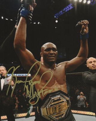 Ufc Ultimate Fighting Kamara Usman Autographed Signed 8x10 Photo 5