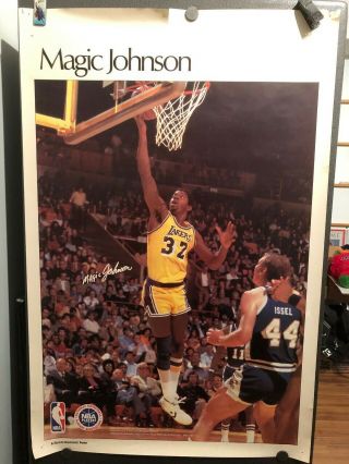 Magic Johnson,  Lakers - Sports Illustrated Poster - Vintage 1980 - Hard To Find