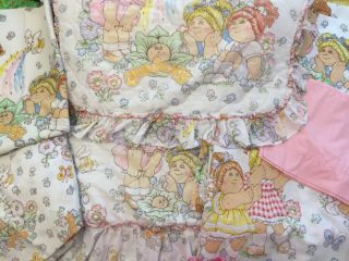 Vintage 1983 Cabbage Patch Kids Twin Bedspread,  Sham,  Sheet,  Pillow Case,  Curtains
