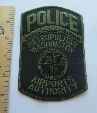 Metropolitan Washington Dc Police Airport Authority Patch Subdued
