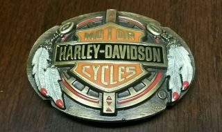 Harley Davidson Motorcycles Belt Buckle Eagle Design Siskiyou Harmony 1992