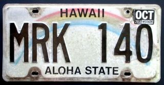 Vintage License Plate Hawaii Aloha State Mrk 140
