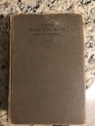 Vintage 1936 Gone With The Wind Hard Cover Book By Margaret Mitchell
