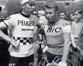 Jacques Anquetil & Eddy Merckx - 8x10 B&w Photo