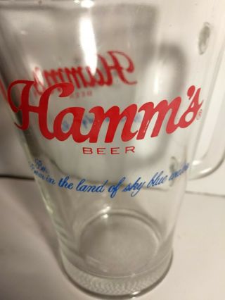 Vintage HAMM’S BEER Pitcher “From the Land of Sky Blue Waters” glass 60 oz Bar 2