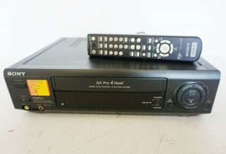 Sony Video Cassette Player Recorder Vcr Slv - 495 With Remote
