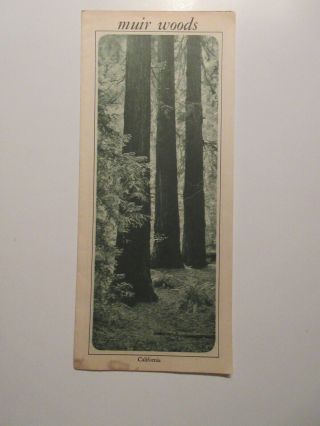 1967 Muir Woods Travel Brochure Ca California National Park Services