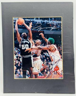 Michael Jordan Dennis Rodman Chicago Bulls Autographed Signed Photo Estate Find