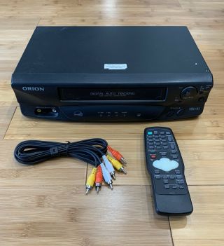 Orion Vr0212 Vcr With Remote Player Vhs Video Cassette Recorder Hi - Fi 4 Head