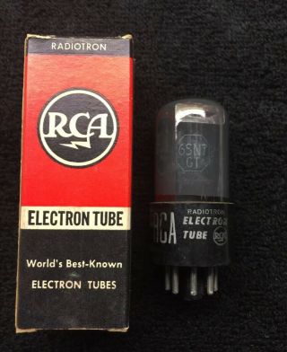1 Nos Nib Rca 6sn7gt Smoked Grey Glass Audio Tube Usa 1957