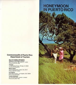 Honeymoon In Puerto Rico Department Of Tourism Brochure Where To Stay What To Do