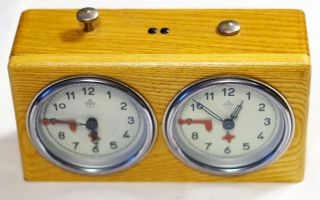 Vintage Thiel Chess Clockwork Movement Chess Clock From 1950s For Spare - Parts