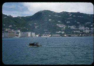 35 Mm Color Slide Photo Hong Kong From Us Navy Cruiser Uss Toledo June 1958