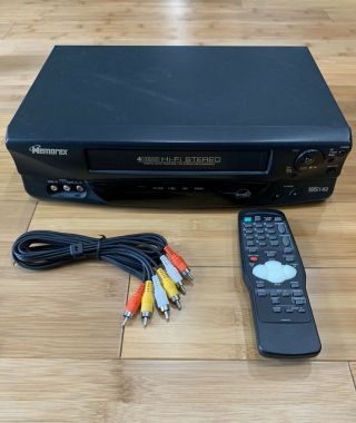 Memorex 4 Head Hi - Fi Stereo Vcr With Remote Vhs Player Recorder Mvr4049