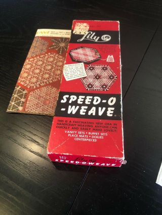 Vintage Speed - O - Weave By Lily Handicraft Weaving Yarn Or Thread Instructions