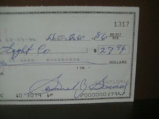 SAM SNEAD Golf Hall of Fame - 1986 Hand Signed Personal Check 1317 Cancelled 2