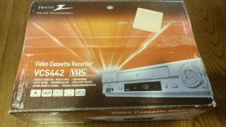 Zenith Vcs442 Hi Fi 4 Head Stereo Video Cassette Recorder Vhs Player Silver