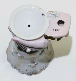 Vintage Napco Ladies Hand Holding Cup/Vase W/Gold Trim & Pink Flowers 3