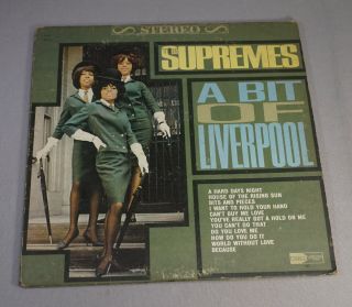 Vintage The Supremes A Bit Of Liverpool Beatles 33 1/3 Rpm Record Album