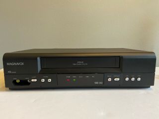 MAGNAVOX 4 Head VCR VHS Player MVR440MG With Remote Cables 3