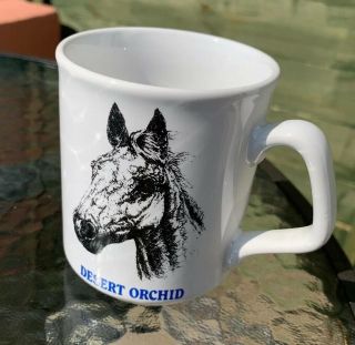 Rare Vintage Desert Orchid Mug Cup Horse Racing 1980’s 1990’s