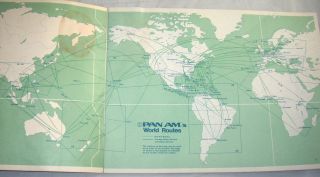 Vintage 1972 Pan Am ' s World Airline Airways Route Map Atlas Book Booklet 2